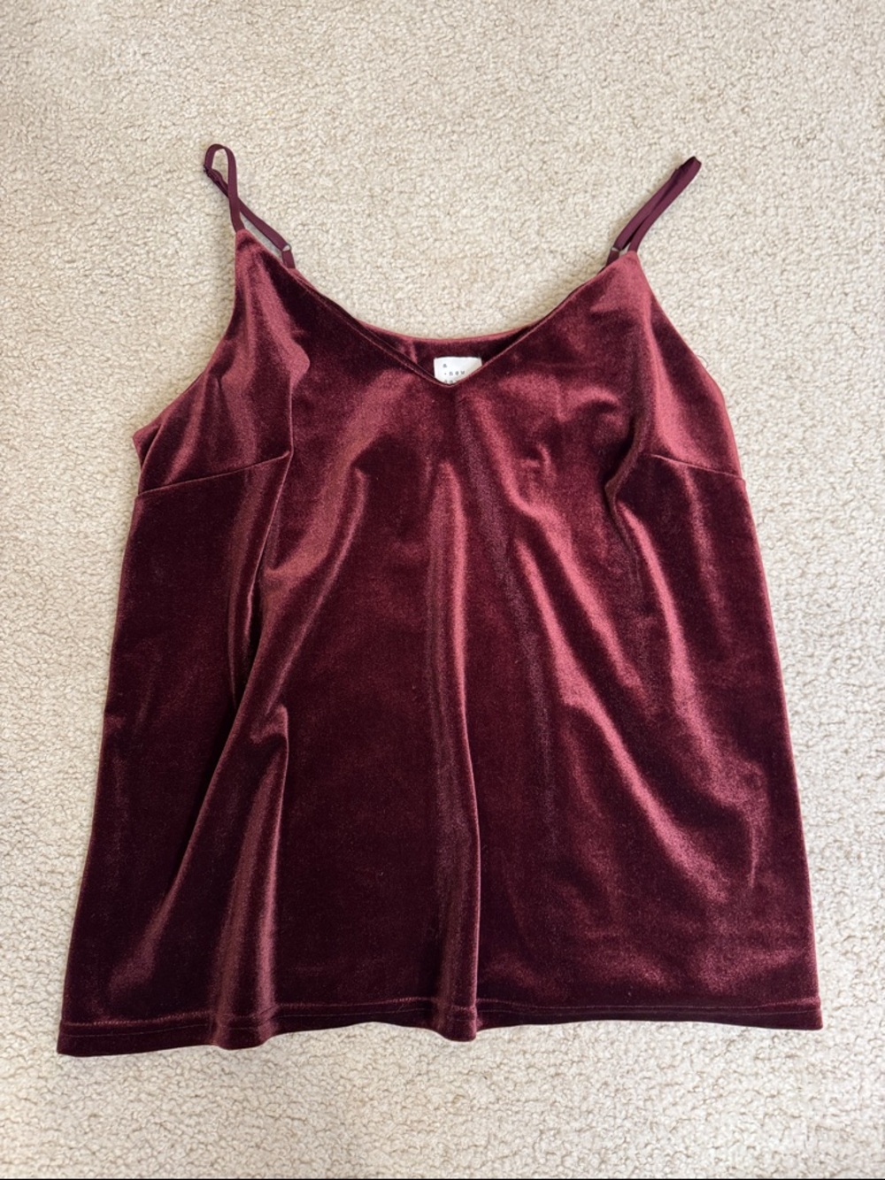 a new day Velvet V-Neck Cami - Wine